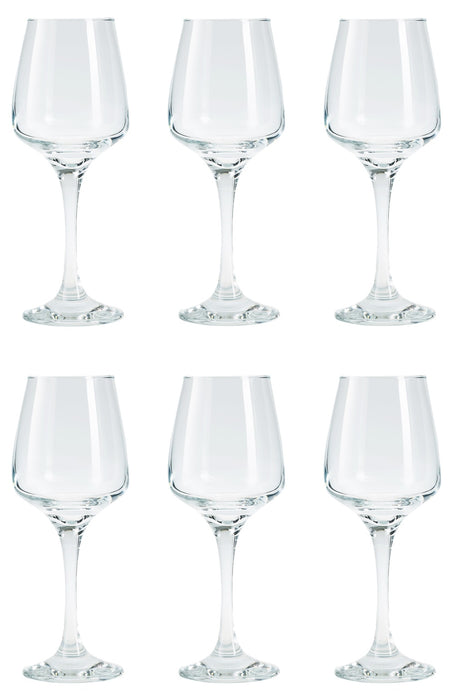 Wine Glasses Set. Contemporary White / Red Wine Goblet. (Pack of 6) (330 cc/ml)