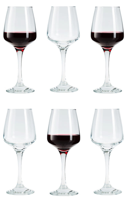 Wine Glasses Set. Contemporary White / Red Wine Goblet. (Pack of 6) (330 cc/ml)
