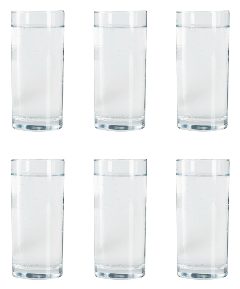 Highball Glass Set. Cocktail / Juice / Water Glasses. (Pack of 6) (295 cc/ml)