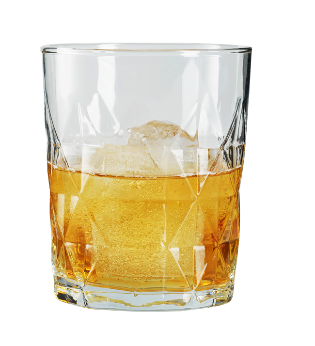 Whisky Tumbler Drinking Glasses. Diamond Cut Design. (Set of 6) (345 cc/ml)