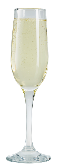 Champagne Glasses. Long Steam Prosecco Flute. Drink Party. (Pack of 6) (215 ml).
