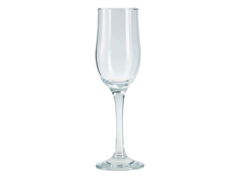 Tulip Champagne Flutes. Long Stem Prosecco Glasses. (Pack of 6) (195 cc/ml)