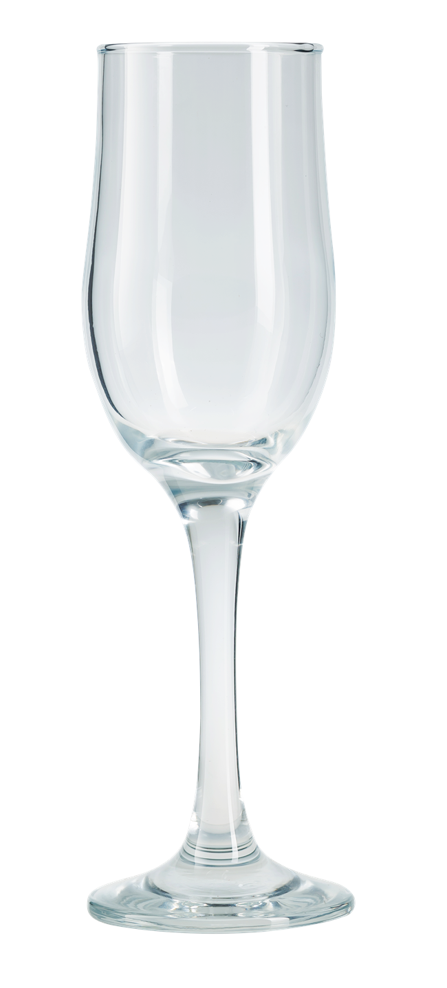 Tulip Champagne Flutes. Long Stem Prosecco Glasses. (Pack of 6) (195 cc/ml)