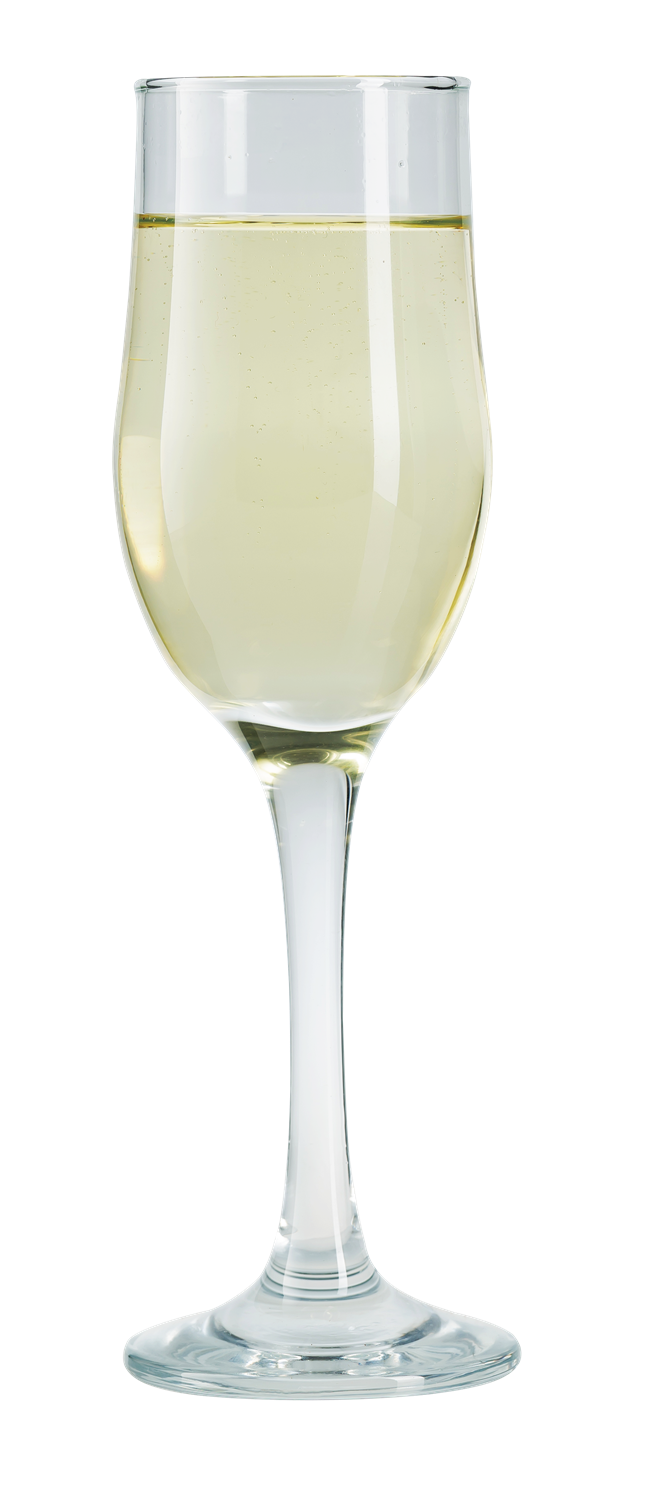 Tulip Champagne Flutes. Long Stem Prosecco Glasses. (Pack of 6) (195 cc/ml)