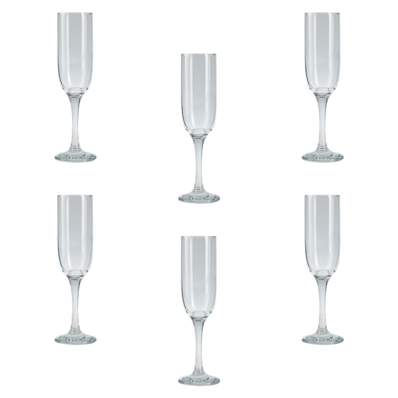 Elegant Long Stem Champagne Glasses - Set of 6 for Celebrations!