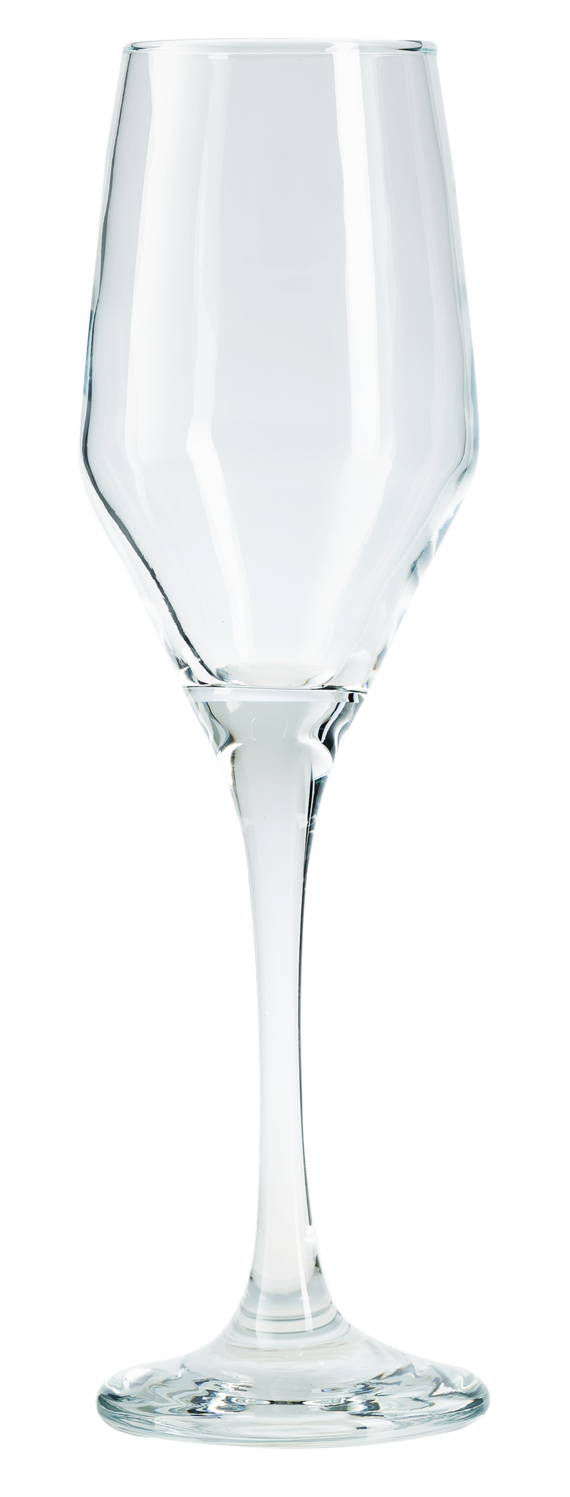 Wide Tulip Champagne Flutes. Long Stem Prosecco Glasses. (Pack of 6