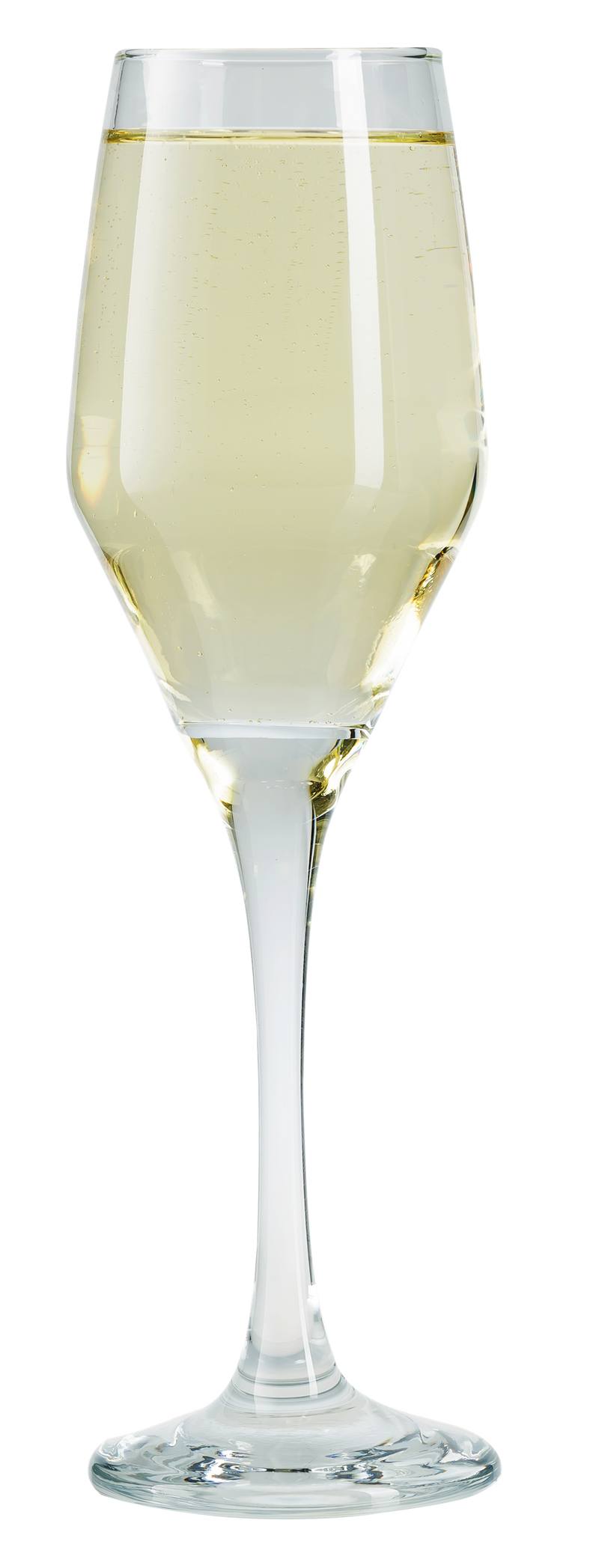 Wide Tulip Champagne Flutes. Long Stem Prosecco Glasses. (Pack of 6) (230 cc/ml)