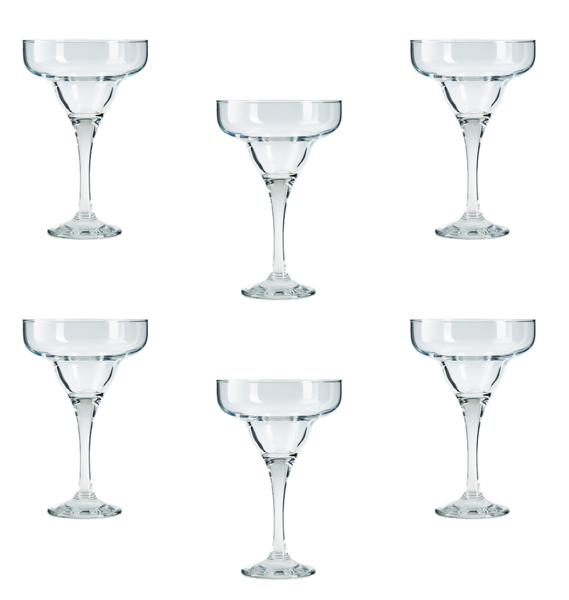 Margarita Glasses. Cocktail Coupe Serving Glasses. (Set of 6) (295 ml)