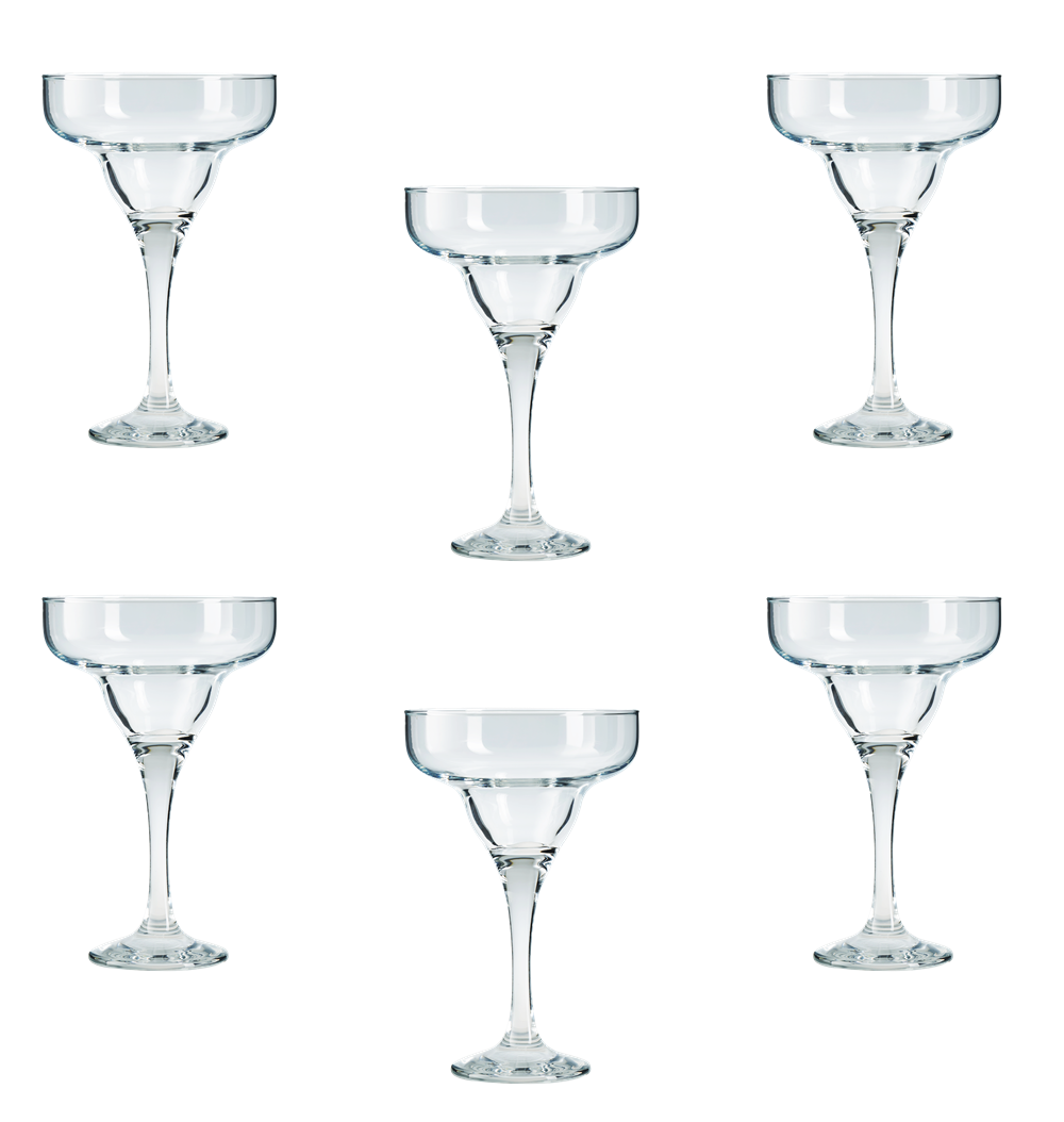 Margarita Glasses. Cocktail Coupe Serving Glasses. (Set of 6) (295 ml ...
