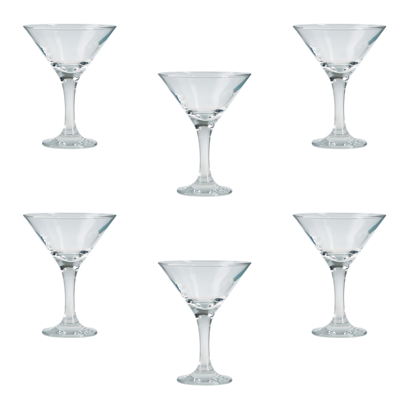 Bistro Martini Glasses. Pack of 6 (190 cc/ml)