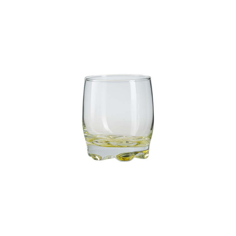 Coloured Base Tumbler Glasses Set. Juice Whiskey Drinking Glass. (Pack of 6)