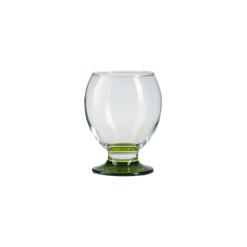 Coloured Base Brandy Cognac Snifter Glasses. (Set of 6) (280cc)