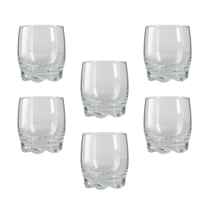 Tumbler Glasses. Drinks Water Glass Juice Whisky Tumblers. (290 ml) (Pack of 6)