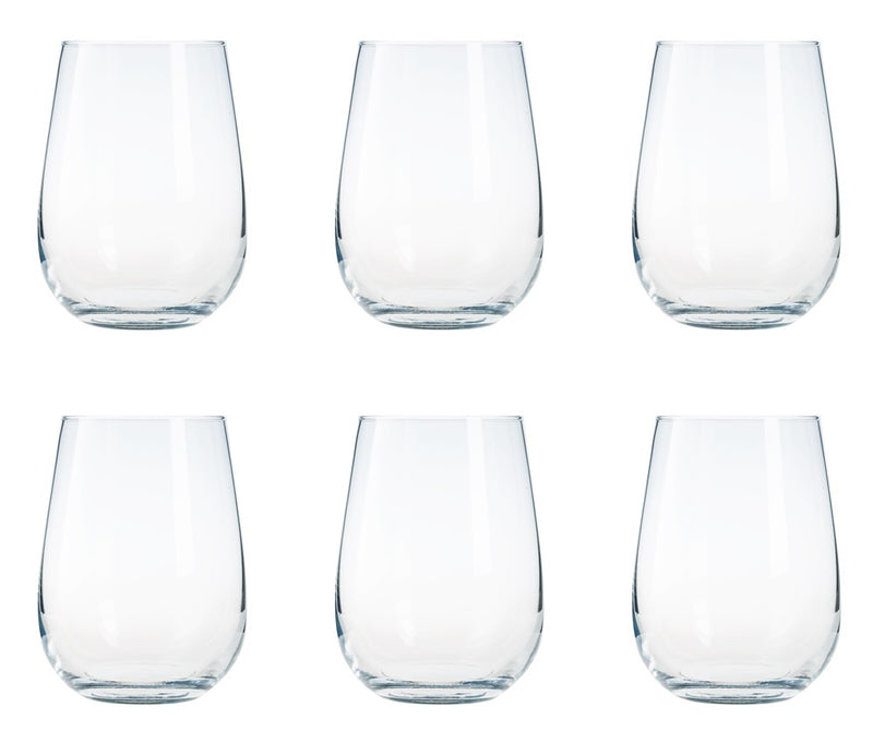 Large Drinking Glass Set. Juice Water Whiskey Tumblers. (590 ml) (Pack of 6)