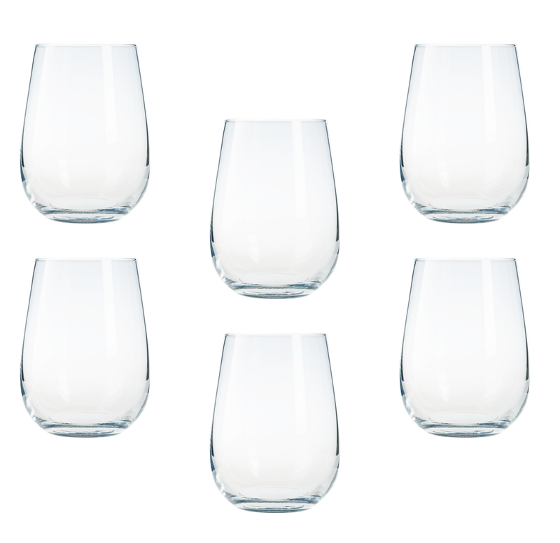 Large Drinking Glass Set. Juice Water Whiskey Tumblers. (590 ml) (Pack of 6)