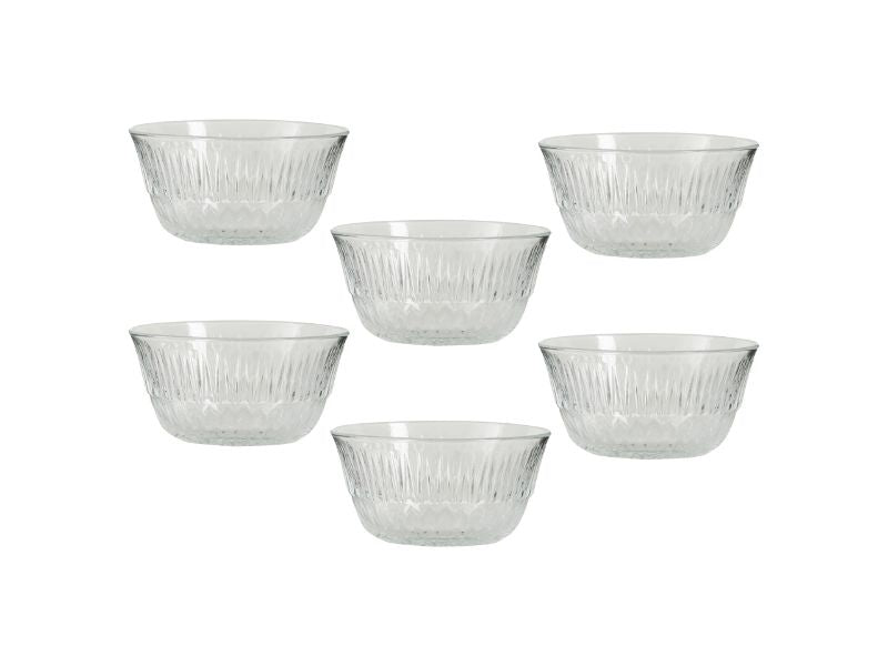 6X Small Serving Bowl Set. Dessert Sundae Fruit Trifle Dishes. (215cc)