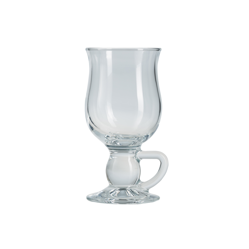 Irish Coffee Glasses. Glass Latte Tea Coffee Mug with Handle. (Set of 4) (270 cc/ml)