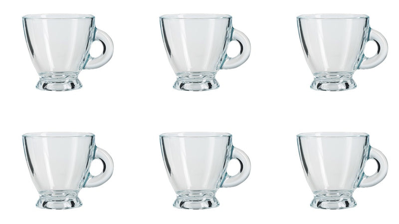 Glasshop Set of 6 Modern Espresso Coffee Cups - Elevate Your Coffee Experience