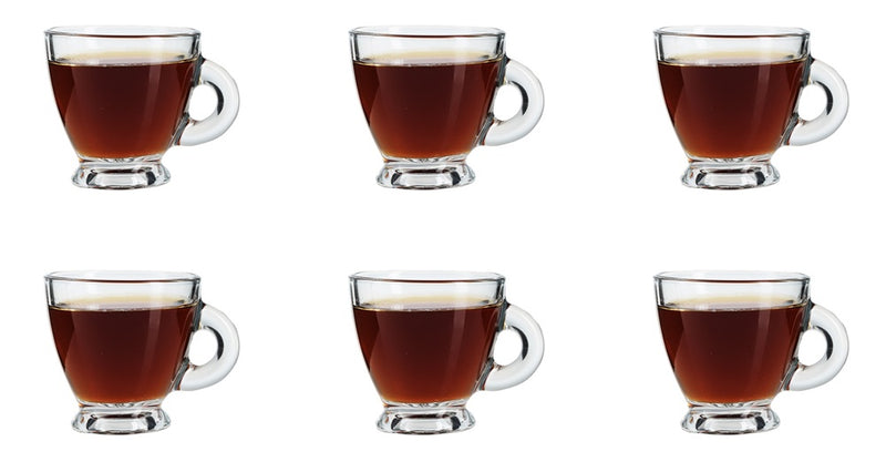 Glasshop Set of 6 Modern Espresso Coffee Cups - Elevate Your Coffee Experience