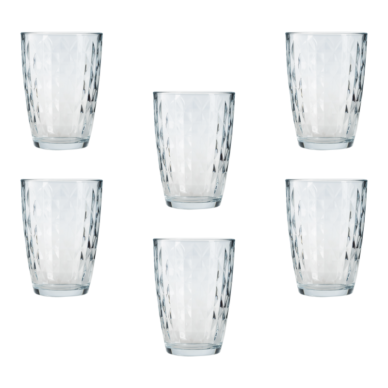 Highball Cocktail Tumbler Drinking Glasses Set. (Pack of 6) (415 cc/ml)