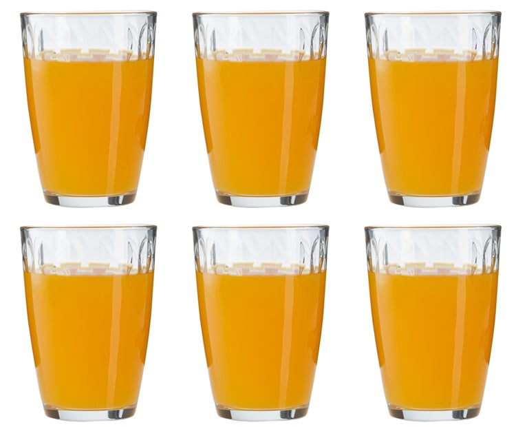 Highball Cocktail Tumbler Drinking Glasses Set. (Pack of 6) (415 cc/ml)