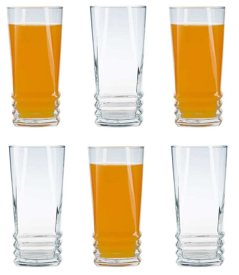 Highball Drinking Glasses. Water Cocktail Glass Set. (Pack of 6) (335 ml)