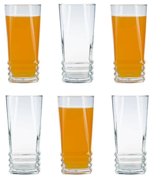 Highball Drinking Glasses. Water Cocktail Glass Set. (Pack of 6) (335 ml)