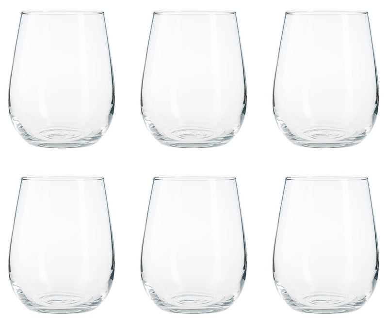Everyday Drinking Tumbler Glass Set. Juice Water Whiskey Tumblers. (Set of 6) (360 ml).