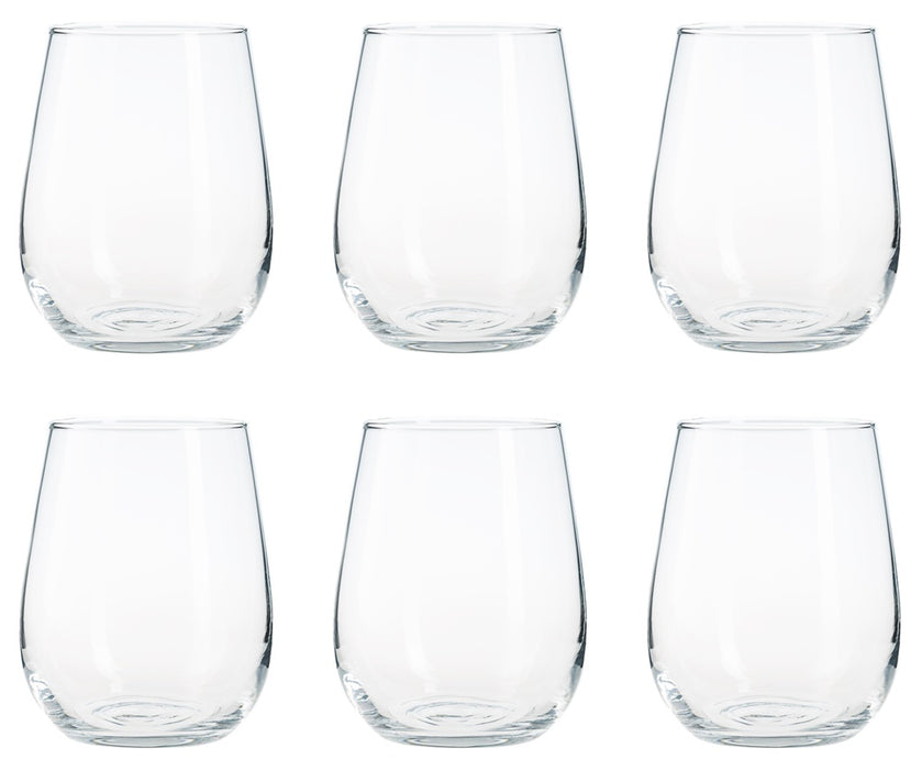 Everyday Drinking Tumbler Glass Set. Juice Water Whiskey Tumblers. (Set of 6) (360 ml).