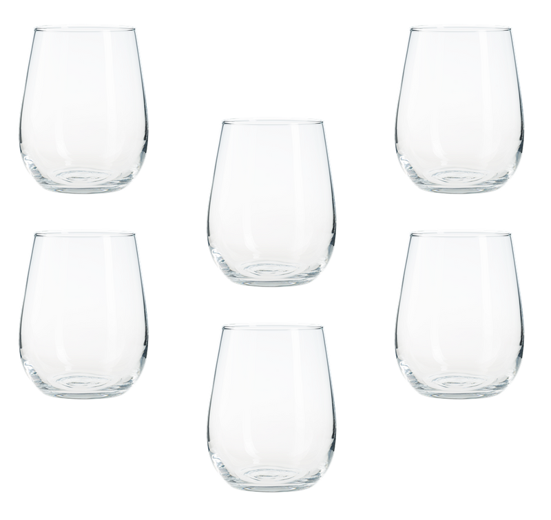 Everyday Drinking Tumbler Glass Set. Juice Water Whiskey Tumblers. (Set of 6) (360 ml).