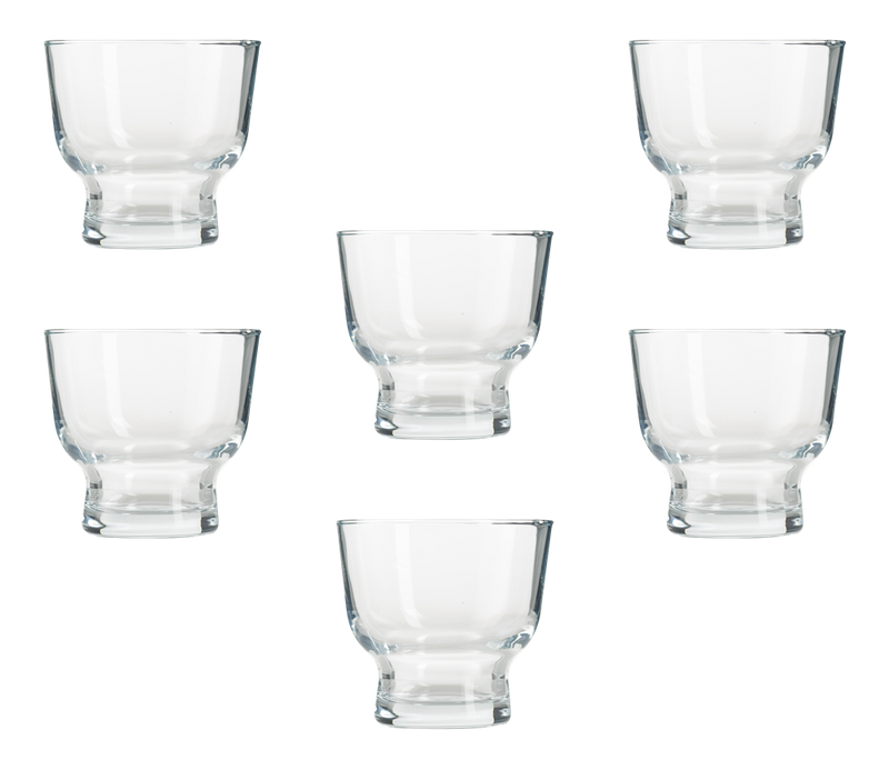 Small Dessert Bowls. Ice Cream Sundae Cups. Glass Bowls. (240 cc) (Set of 6)