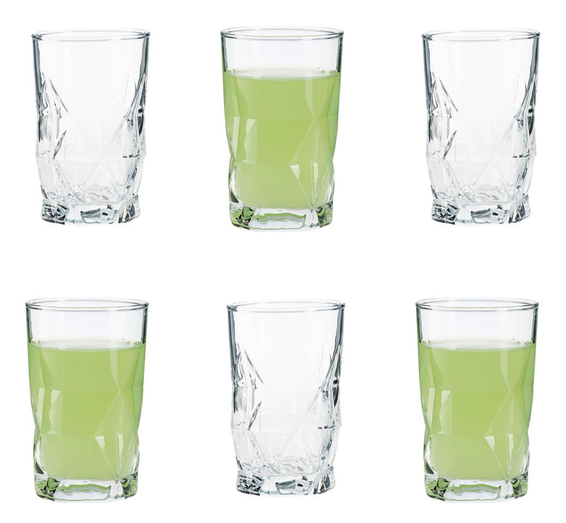 Very Small Drinking Glasses. Tall Shot Glass. Minimalist Design. (110 cc/ml) (Pack of 6).