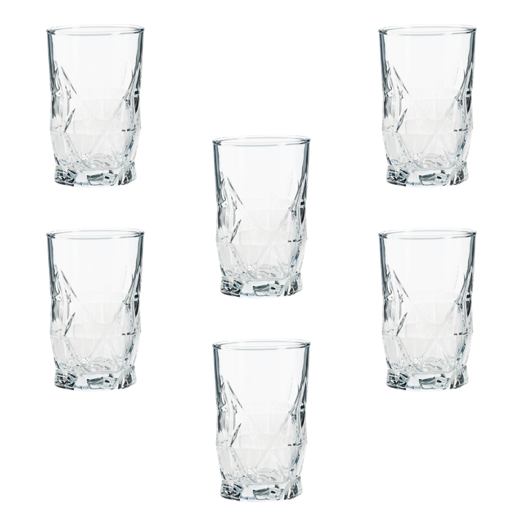 Very Small Drinking Glasses. Tall Shot Glass. Minimalist Design. (110 cc/ml) (Pack of 6).