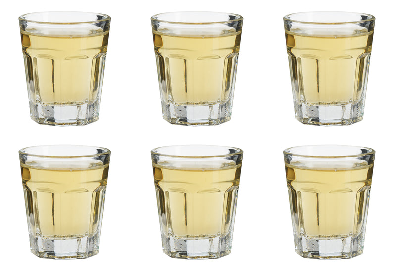 Classic Shot Glasses. Tequila Vodka Liqueur Shooter. (Pack of 6) (45cc/ml)