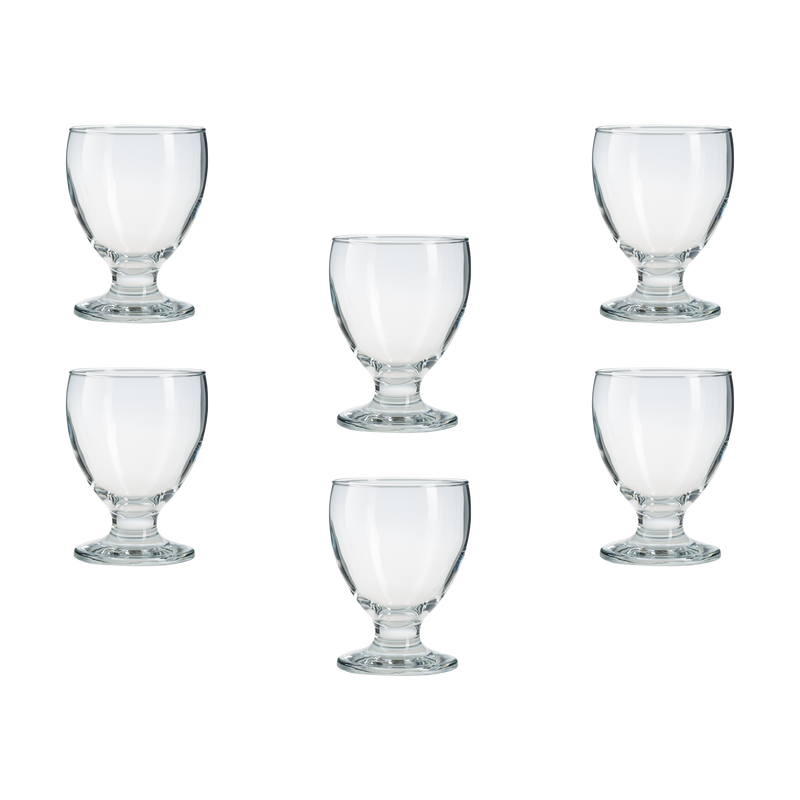 Brandy Glasses. Cognac Snifter. Short Stemmed Glass. (Pack of 6) (290 cc/ml)