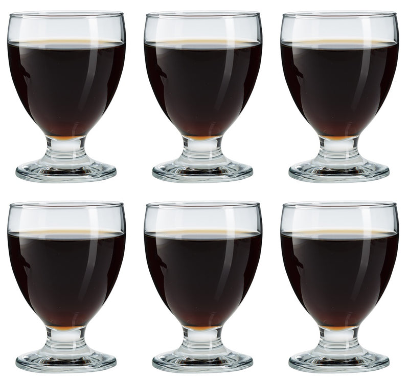 Brandy Glasses. Cognac Snifter. Short Stemmed Glass. (Pack of 6) (290 cc/ml)