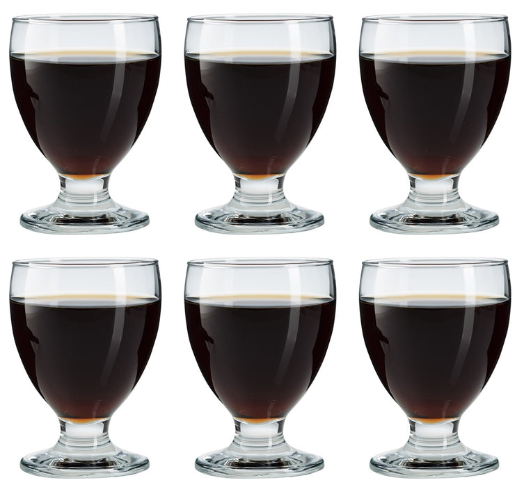 Brandy Glasses. Cognac Snifter. Short Stemmed Glass. (Pack of 6) (290 cc/ml)