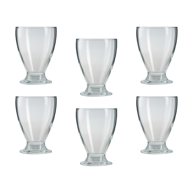 Everyday Drinking Glasses Set. Juice Water Whiskey Tumblers. (Set of 6) (285 ml)