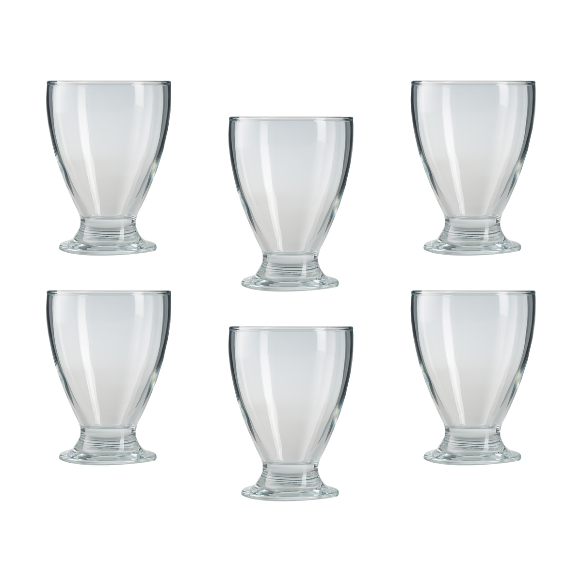 Everyday Drinking Glasses Set. Juice Water Whiskey Tumblers. (Set of 6 — All In One London