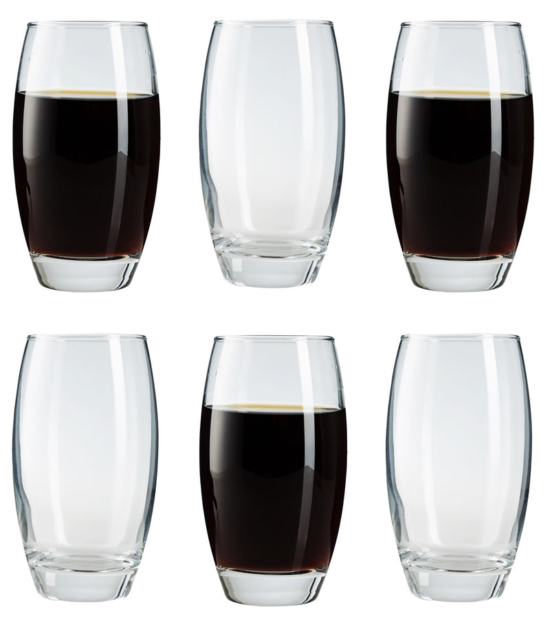 Highball Tumbler Water Juice Drinking Tall Glasses. 510 ml. (Pack of 6)