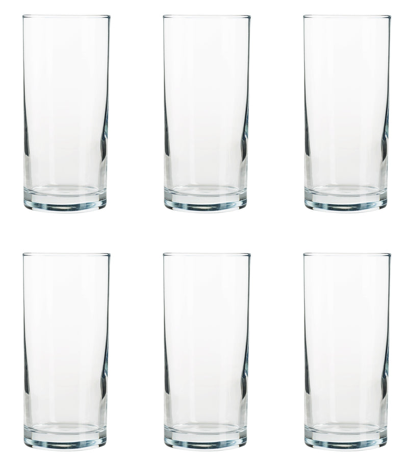 Highball Glass Set. Cocktail / Juice / Water Glasses. (Pack of 6) (295 cc/ml)