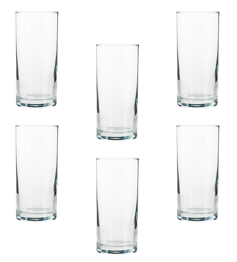 Highball Glass Set. Cocktail / Juice / Water Glasses. (Pack of 6) (295 cc/ml)