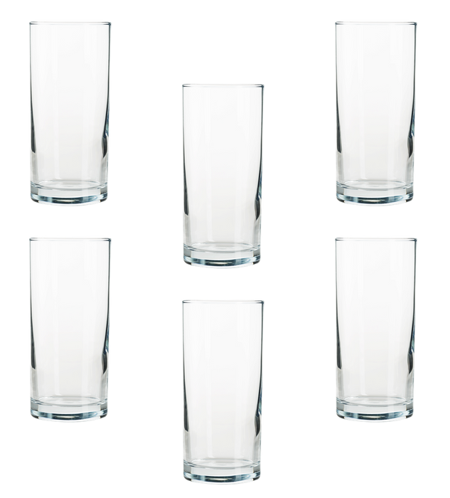 Highball Glass Set. Cocktail / Juice / Water Glasses. (Pack of 6) (295 cc/ml)