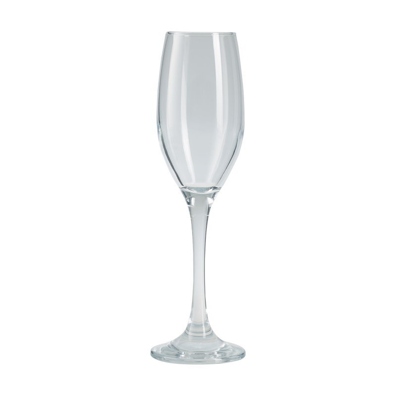 Champagne Flute Glass. Long Steam Prosecco Glasses. (Pack of 6) (180 ml).