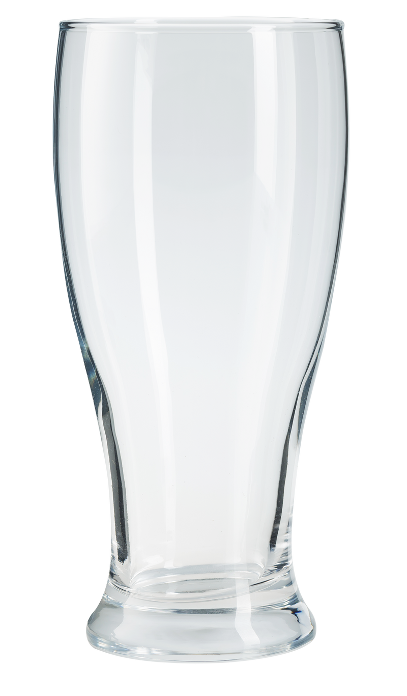 Beer Pint Glasses. Large Plain Modern Style. (565 ml / 56 cl) (Pack of 6)