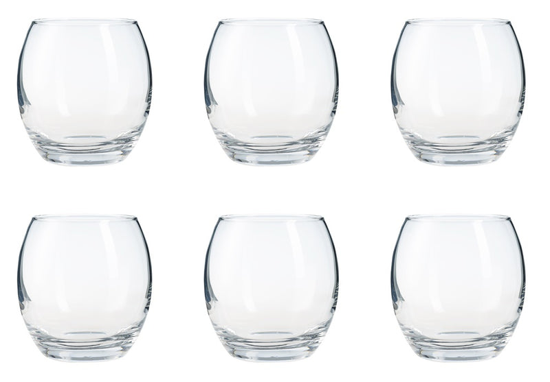Everyday Tumbler Glasses. Cocktail Whisky Water Tumblers. (405 ml) (Pack of 6)
