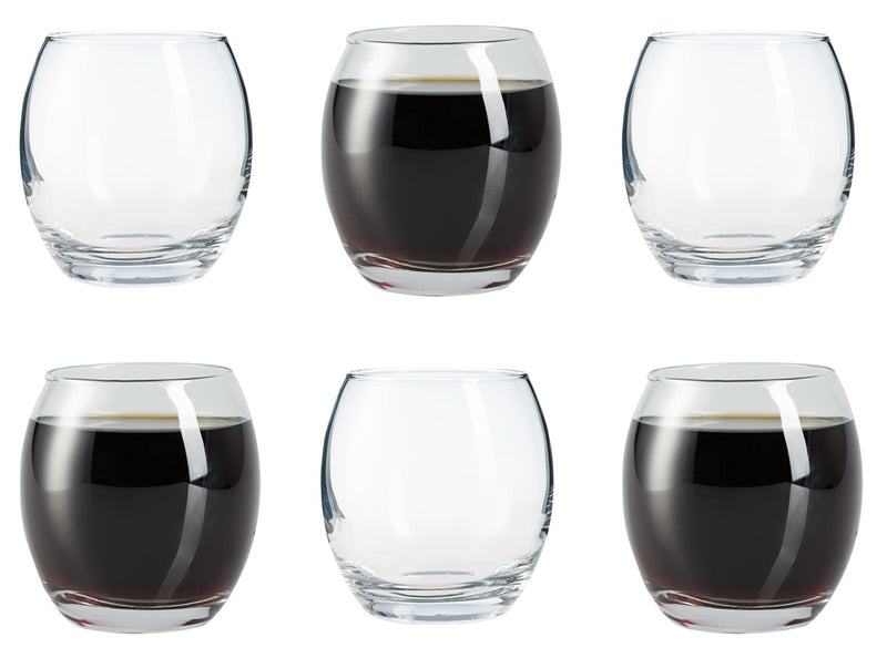 Everyday Tumbler Glasses. Cocktail Whisky Water Tumblers. (405 ml) (Pack of 6)