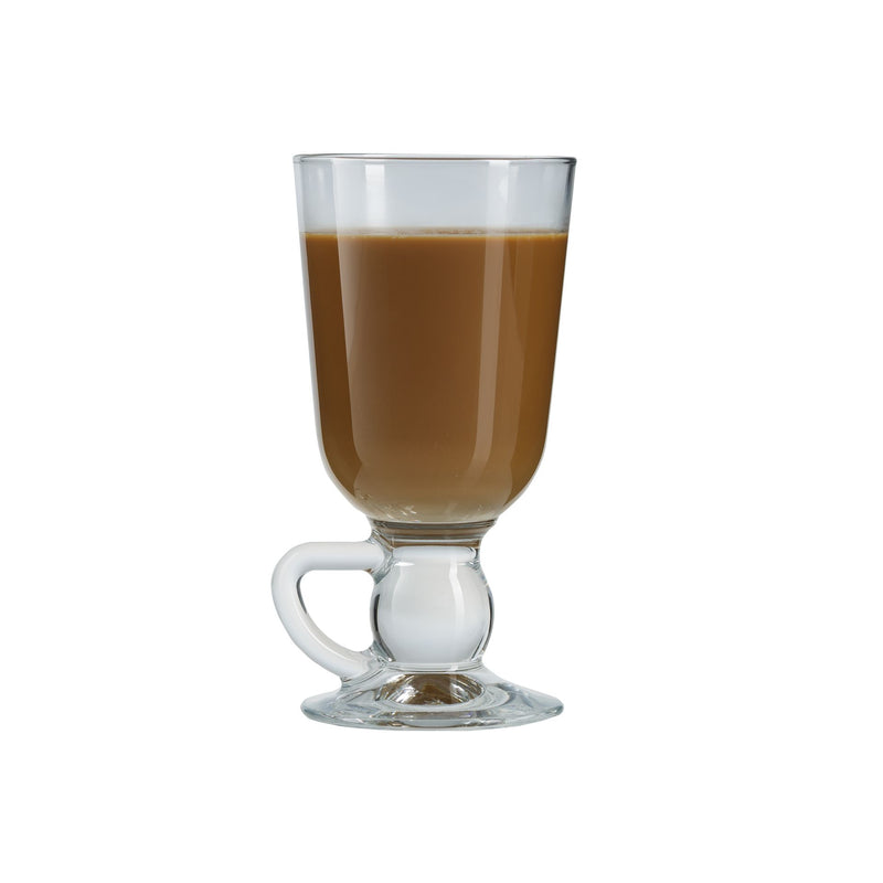 Irish Coffee Glass Mug. Tea Coffee Glasses with Handle. (Set of 4) (280 cc/ml)