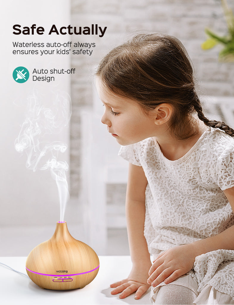 Essential Oil Diffuser. 500 ml Aroma Diffuser For Essential Oils. Wood Grain.