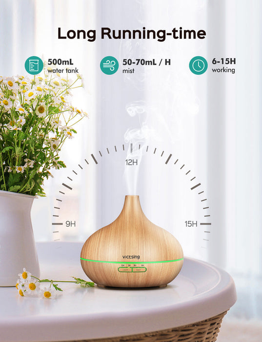 Vigor Lifestyle Goods® Aroma Diffuser 500ml mit Flowerpot Funktion